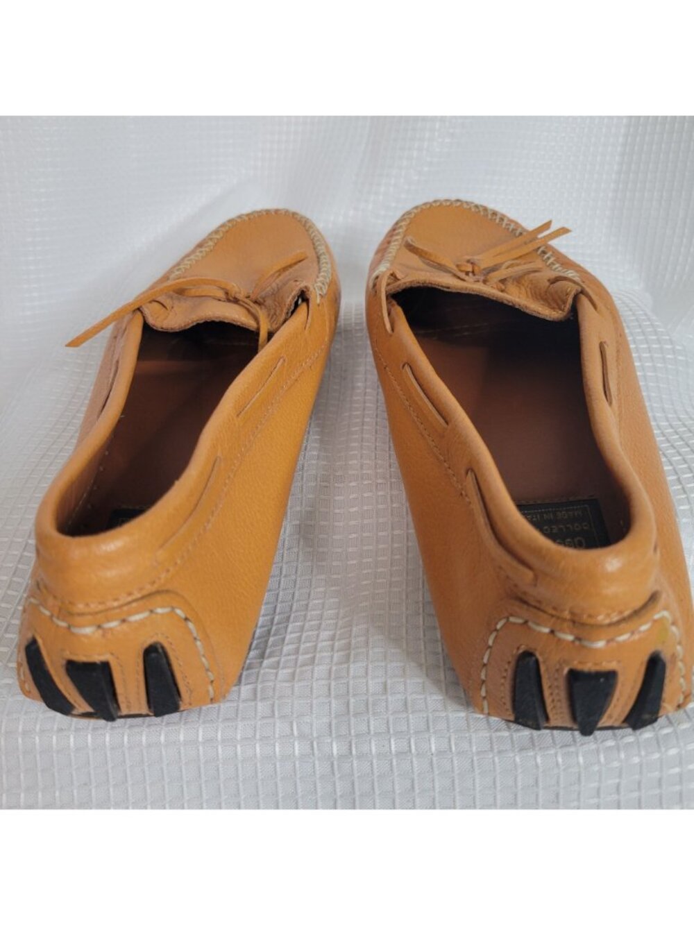 André Assous Womens Size 8.5 Loafers Leather Driving Moccasins Tan Made In Italy - Picture 11 of 11